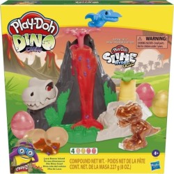 Play Doh Dino Crew Slime Hydro Glitz Lava Bones Island Volcano Playset Sensory