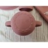 Baby Silicone Feeding Set Bib Plate Spoon Suction Bowl Cup 7 pcs Dusty Rose