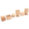 Montessori 3D Object Fitting Exercise Egg Ball with Cup Cube in Box Baby Toddler