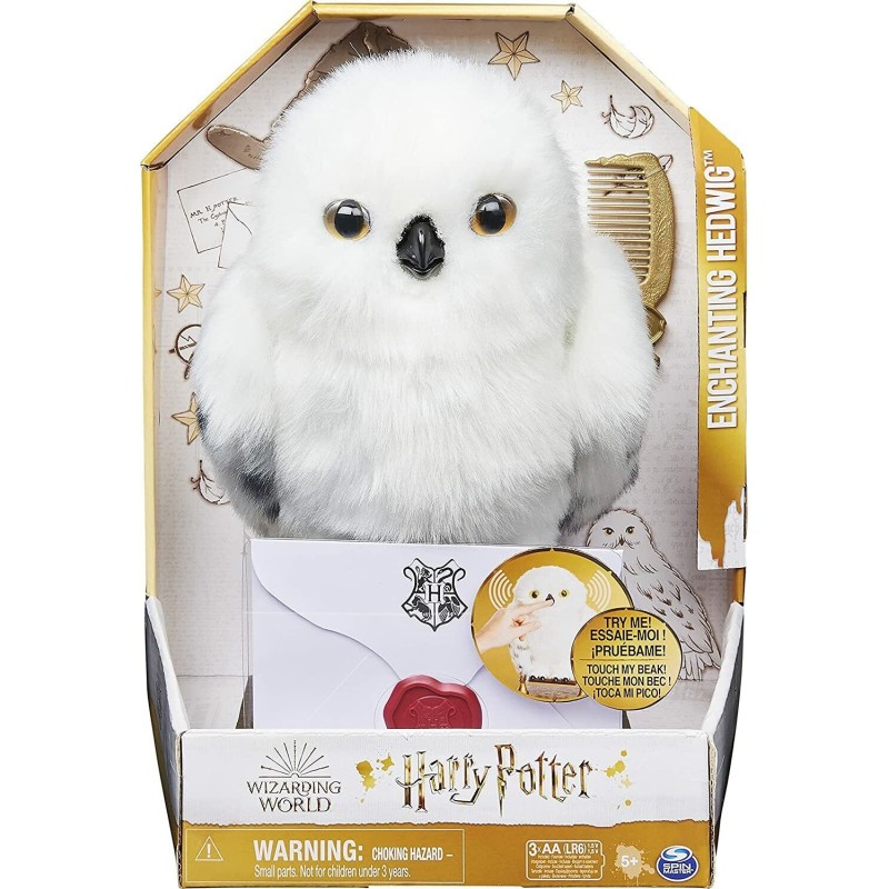 Harry Potter Enchanted HEDWIG Owl Interactive Plush Hogwarts Sound Movement Toys